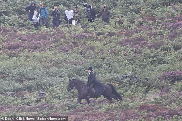 Jack was seen riding a horse as Mr Darcy during filming