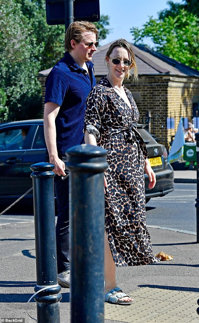 Scottish actor Jack, 35, who had a copy of the Financial Times Weekend tucked under his arm, was rocking a suitably trendy ensemble with a navy cord shirt paired with a canvas tote and hexagonal Ray Ban sunglasses