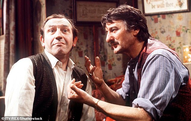 Much of the humour centred on Rigsby's (L, with actor Peter Jeffrey) awkward interactions with his tenants