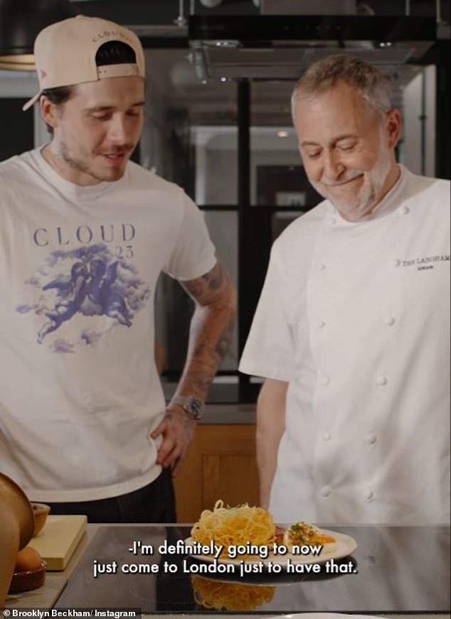 Earlier in the week, Brooklyn made another thinly veiled jibe at his family during a new video with renowned chef Michel Roux Jr.