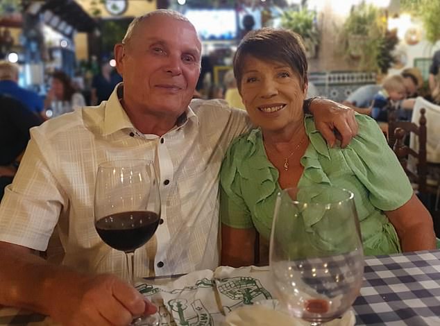 Mr Holt pictured with his wife of 64 years, Doreen, 82, who managed to visit him the day before he died