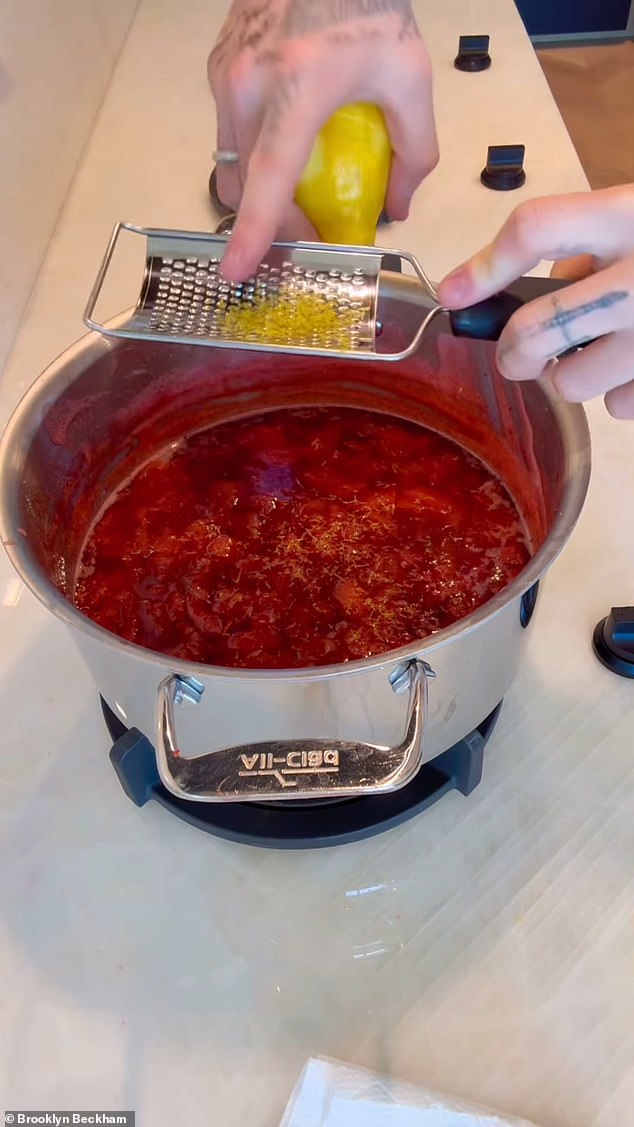 Brooklyn, who owns the hot sauce brand Cloud23, flexed his culinary skills in front of the professional cook, as he collaborated with Roux on a gammon dish using his hot sauce