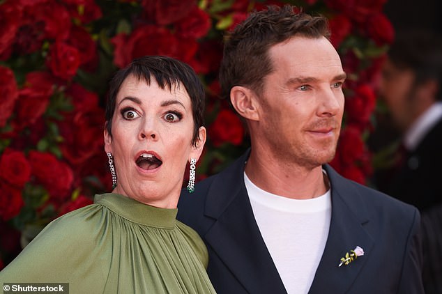 Olivia was seen wide mouthed in another close up shot