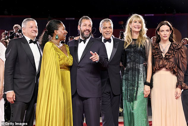 Ted Sarandos, Nicole Avant, Adam, George, Laura and Riley (L-R)