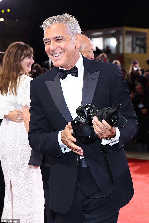 George beamed despite his recent health issues which caused him to take some time off