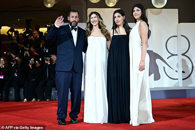 Adam was joined by his wife Jackie and their daughters Sunny and Sadie
