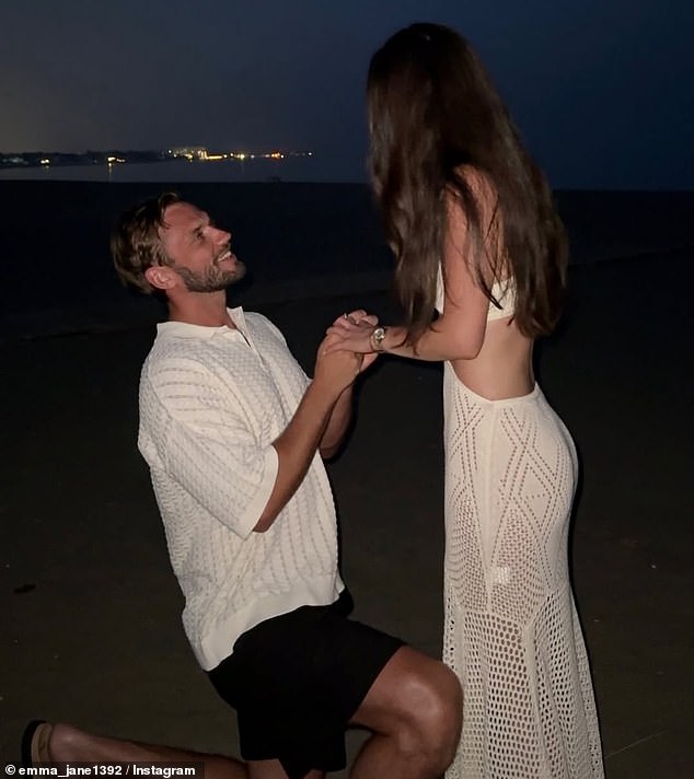 The mum-of-two took to social media to share the happy news, alongside snaps of her now fiancé getting down on one knee to pop the question