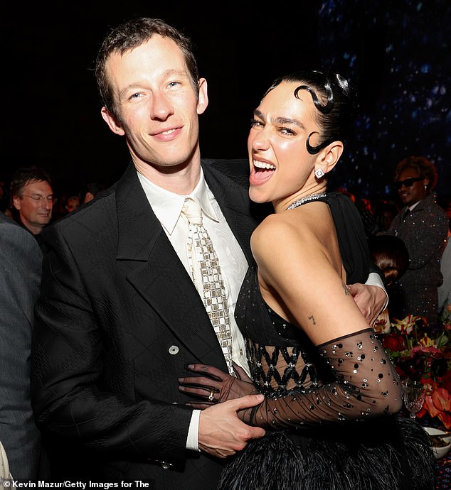 Pictured: Callum Turner and Dua Lipa attending the 2025 Met Gala Celebrating 'Superfine: Tailoring Black Style' at Metropolitan Museum of Art
