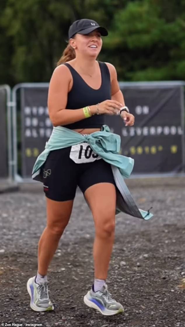Meanwhile Zoe shared snaps from her own race which saw her run an incredible 61KM