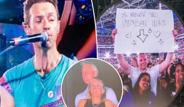 Coldplay's Chris Martin pokes fun at Astronomer CEO kiss cam scandal during proposal at his concert