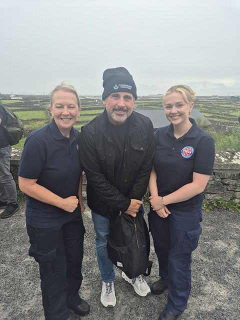 Steve Carell with members of the Connacht Health and Safety Training Institute. Image: Facebook