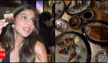 Suhana Khan enjoys sushi date on girls' night out; poses along in a sleek dress - Deets Inside |