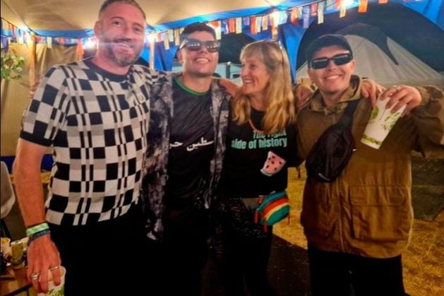 Kneecap meet Glastonbury 'legend' Helen who livestreamed their gig to millions