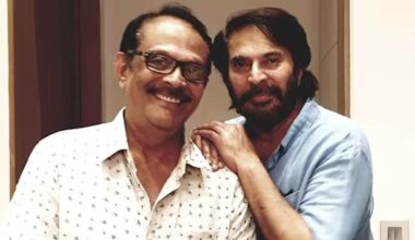 Ibrahim Kutty and Mammootty. Photo: Facebook