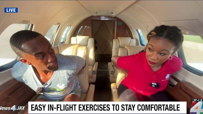 Program of simple exercises you can do while sitting keeps blood flowing during travel