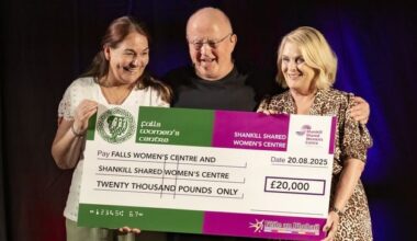 Féile festival donates £20k to Shankill and Falls women’s centres during surprise Christy Moore concert