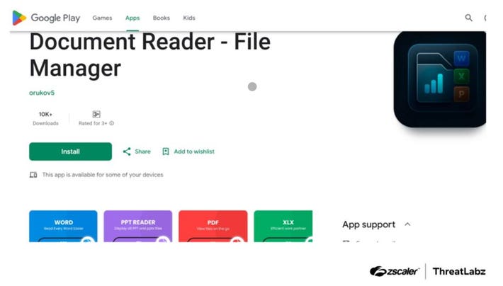 Screenshot from report