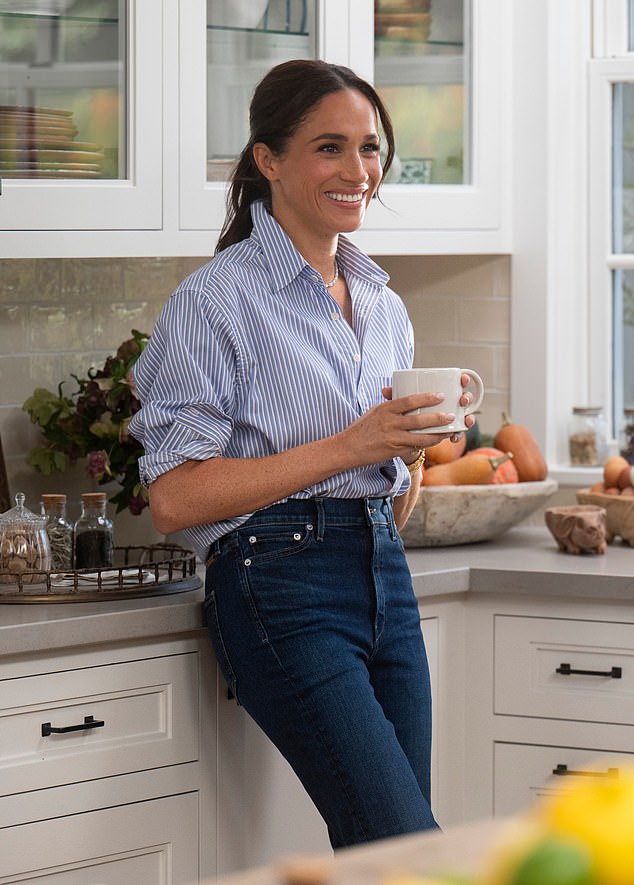 Undated Netflix handout photo of Meghan, Duchess of Sussex in episode 203 of With Love, Meghan. The Duchess of Sussex has revealed how spending nearly three weeks away from her children left her "not well". Meghan, in the second season of her Netflix show With Love, Meghan, did not elaborate on dates, but there will be speculation she was referring to when the Sussexes unexpectedly remained in the UK due to the death of Queen Elizabeth II in 2022. Issue date: Tuesday August 26, 2025. PA Photo. Photo credit should read: Jake Rosenberg/Netflix/PA WireNOTE TO EDITORS: This handout photo may only be used in for editorial reporting purposes for the contemporaneous illustration of events, things or the people in the image or facts mentioned in the caption. Reuse of the picture may require further permission from the copyright holder.