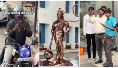 Artist captures Bengaluru’s amazed reactions to his Hanuman sculpture; internet says ‘Transformers Pavan Putra version’