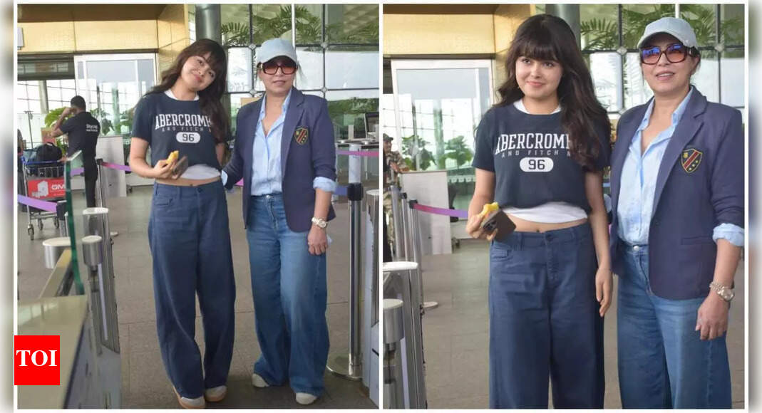 Mahima Chaudhry and Ariana Mukherjee win hearts at airport, fans call Ariana ‘carbon copy of Mahima’ | Hindi Movie News