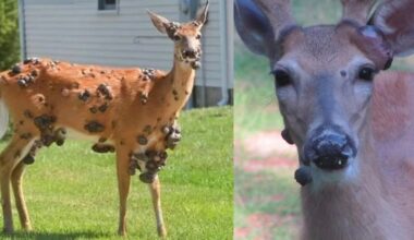 Chilling Photos Show 'Mutant' Deers with Flesh Bubbles Growing Out Their Faces