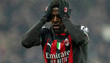 LONDON, ENGLAND - Wednesday, March 8, 2023: AC Milan's Divock Origi looks dejected after missing a chance during the UEFA Champions League Round of 16 2nd Leg game between Tottenham Hotspur FC and AC Milan at the Tottenham Hotspur Stadium. The game ended in a goal-less draw, AC Milan won 1-0 on aggregate. (Pic by David Rawcliffe/Propaganda)