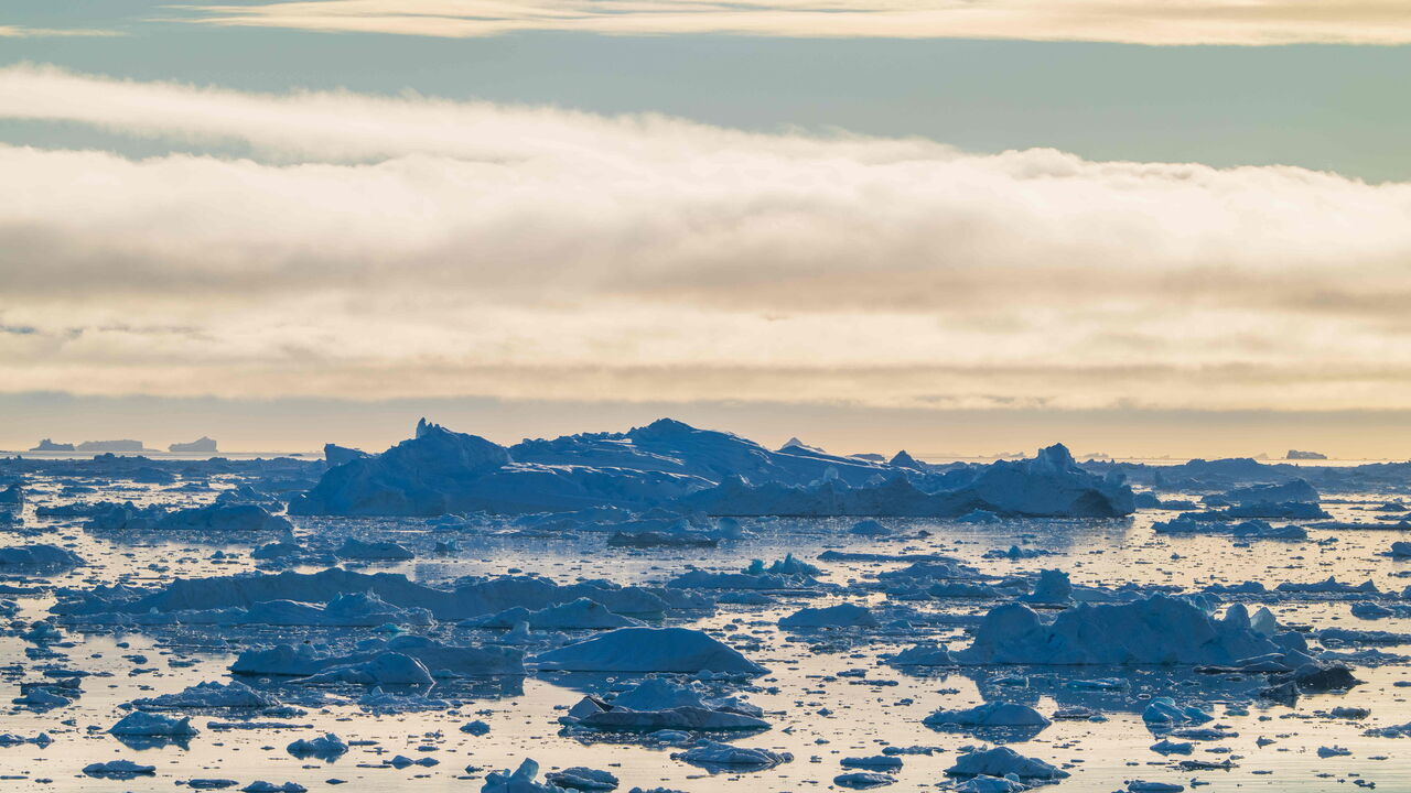The Ilulissat Icefjord in Greenland