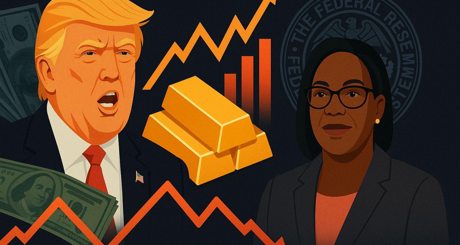 Trump’s firing of Fed Governor Cook roils markets and Capitol Hill, boosts gold to the edge of $3,390/oz
