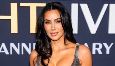 Kim Kardashian Modeled Her Face Wrap Wearing a Fur Coat
