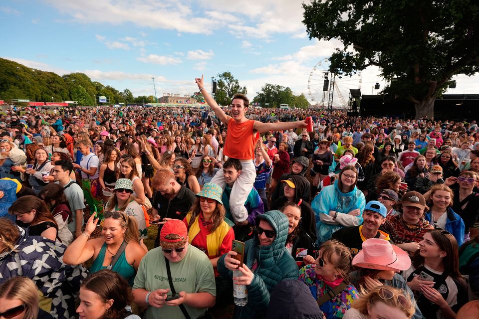Fans watch Conan Gray at the Electric Picnic festival at Stradbally in Co Laois. Photo: PA