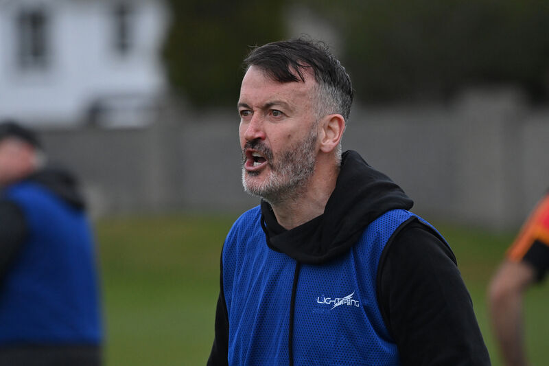  St Colman's coach Donal Óg Cusack shouting on his team against Inniscarra. Picture: Dan Linehan