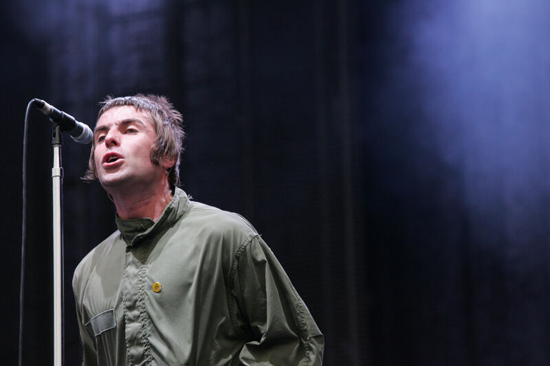 Liam Gallagher performing with Oasis at Slane Castle. Picture: Collins Photos