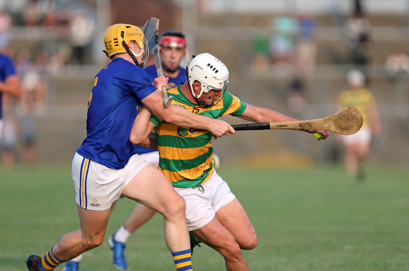  Robbie Cotter of Blackrock battles with Billy Hennessy of St Finbarr's. Picture: Jim Coughlan