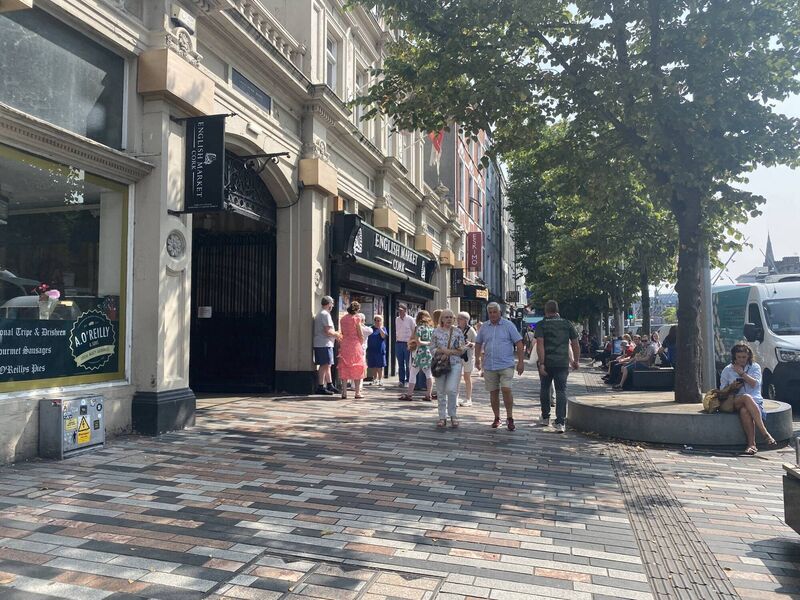 A busy summer day on the Grand Parade. 