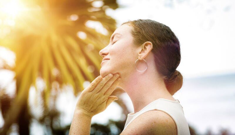 A summer of UV exposure – even with regular SPF – can leave its mark. Wearing SPF all year round is key to protecting skin. 