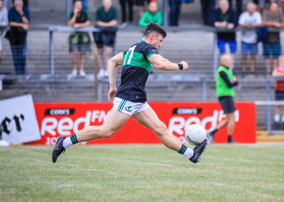 Nemo's Mark Cronin solo's towards the Douglas goal. Picture: David Creedon