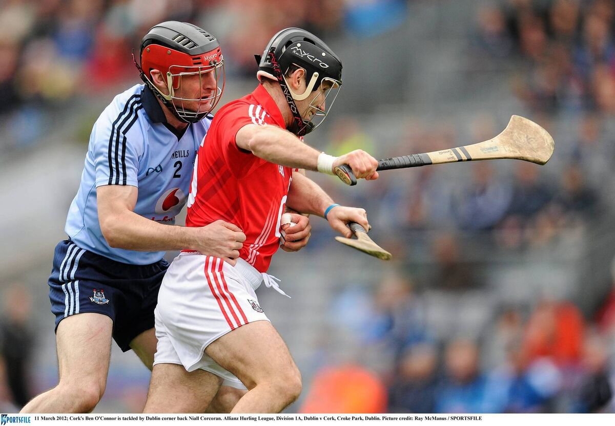 Ben O'Connor is tackled by Dublin corner-back Niall Corcoran in the 2012 league game at Croke Park. That was O'Connor's last game for Cork. Picture: Ray McManus/SPORTSFILE Ben O'Connor is tackled by Dublin corner-back Niall Corcoran in the 2012 league game at Croke Park. That was O'Connor's last game for Cork. Picture: Ray McManus/SPORTSFILE