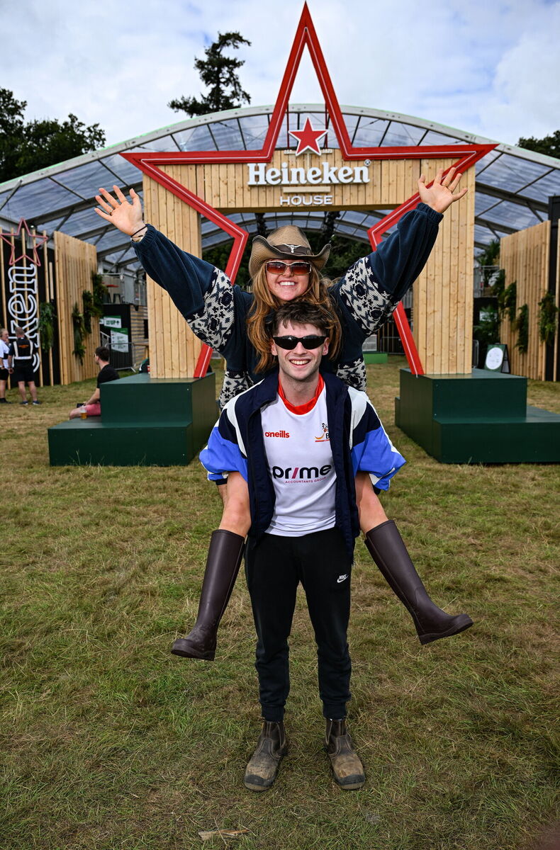 Cody Greaney and Niamh O'Mahony, from Abbeyfeale, Limerick, at Heineken® House at Electric Picnic in Stradbally, Laois. Picture: Ramsey Cardy/Sportsfile