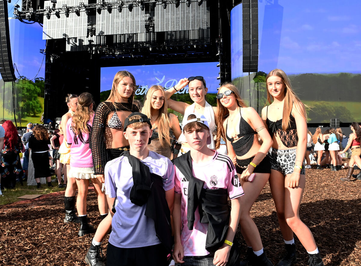  Young music fans from Port Laoise enjoying Conan Gray performing on the main stage at Electric Picnic on Friday. Picture: Larry Cummins
