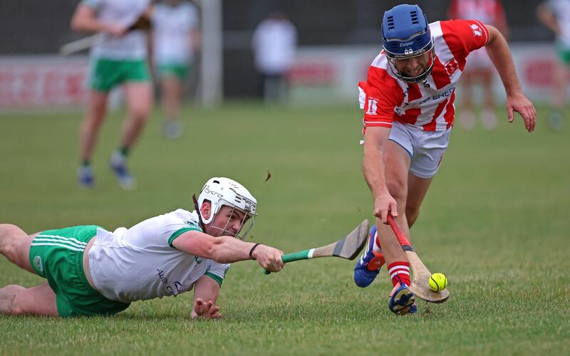 James McCarthy, Imokilly, gets away from Fenton Denny, Muskerry. Picture: Jim Coughlan.  James McCarthy, Imokilly, gets away from Fenton Denny, Muskerry. Picture: Jim Coughlan.