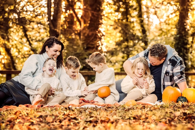 Elizabeth and Padraic Nicholas with their four sons