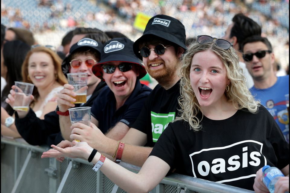 Oasis fans including Rachael Davis from Alabama USA at Oasis Live 25 Concert at Croke Park.Photo by Steve Humphreys16th August 2025.