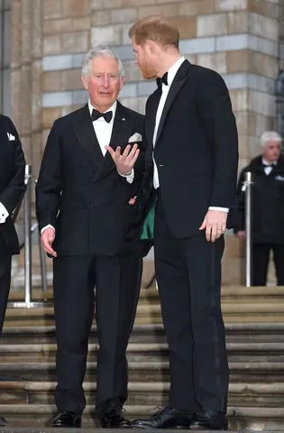 Getty Prince Charles and Prince Harry on April 4, 2019