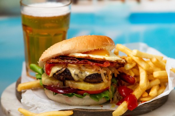 Neil doesn’t go a week without having a burger with the lot, like this one by RecipeTin Eats. 