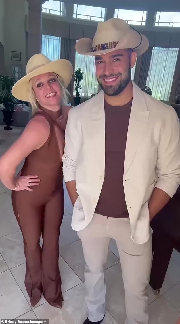 Spears' third ex-husband Sam Asghari (pictured in 2022) joked to TMZ last Friday: 'Well, he was a professional father so he would be a great... it would be the first book that'll tell you how to be a professional father'