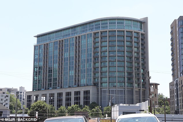 The penthouse spans more than 3,500 square feet, boasting three bedrooms and four-and-a-half baths. The building is seen