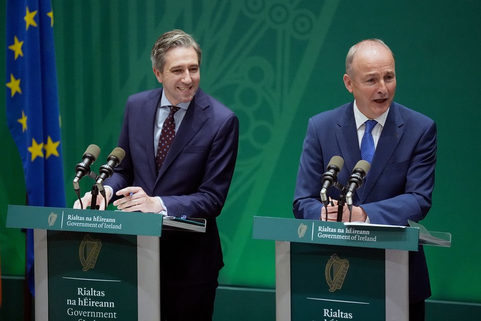 Simon Harris and Micheal Martin welcomed the deal. Photo: PA