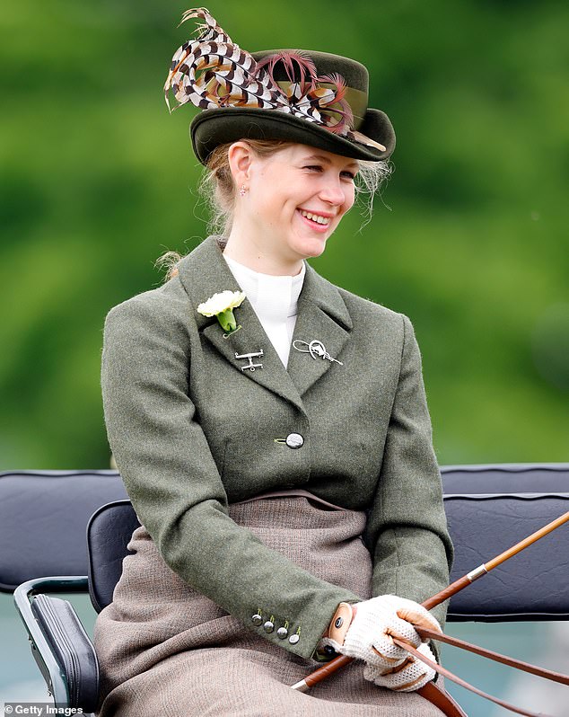 The only daughter of the late Queen's youngest child, Prince Edward , 61, and his wife Sophie, 60, is competing at the most elite level of the sport. Pictured: Louise at the Royal Windsor Horse Show in May 2022