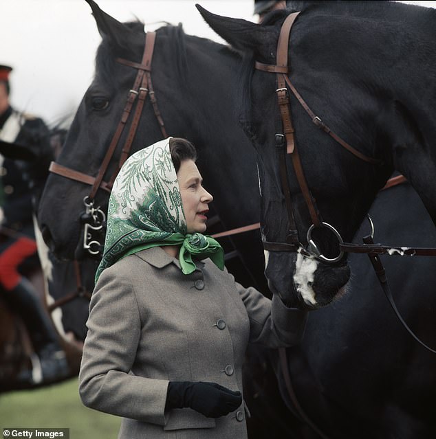 Lady Louise, who is the older sister to James, Earl of Wessex, 17, shared her love of horses and the outdoors with her late grandmother (pictured at the Royal Windsor Horse Show in May 1968)