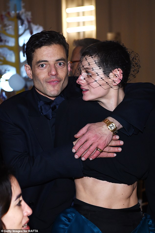 While Rami also moved on, quickly striking up a relationship with Emma Corrin and reportedly moving in together last year (pictured together last year)